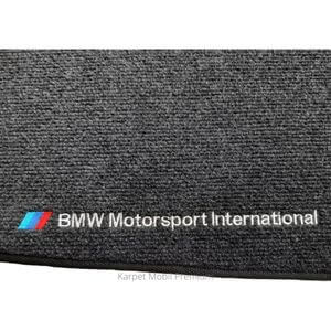 Karpet BMW E39 Depan Bahan Beludru Premium Warna Uban Logo MTech Tulisan BMW Motorsport Internasional