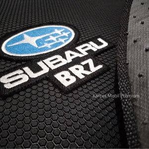 Karpet Subaru BRZ Tahun 2012 (Coupe) Bahan Karet Warna Hitam Logo Subaru Tulisan SUBARU BRZ, Sampai Bagasi